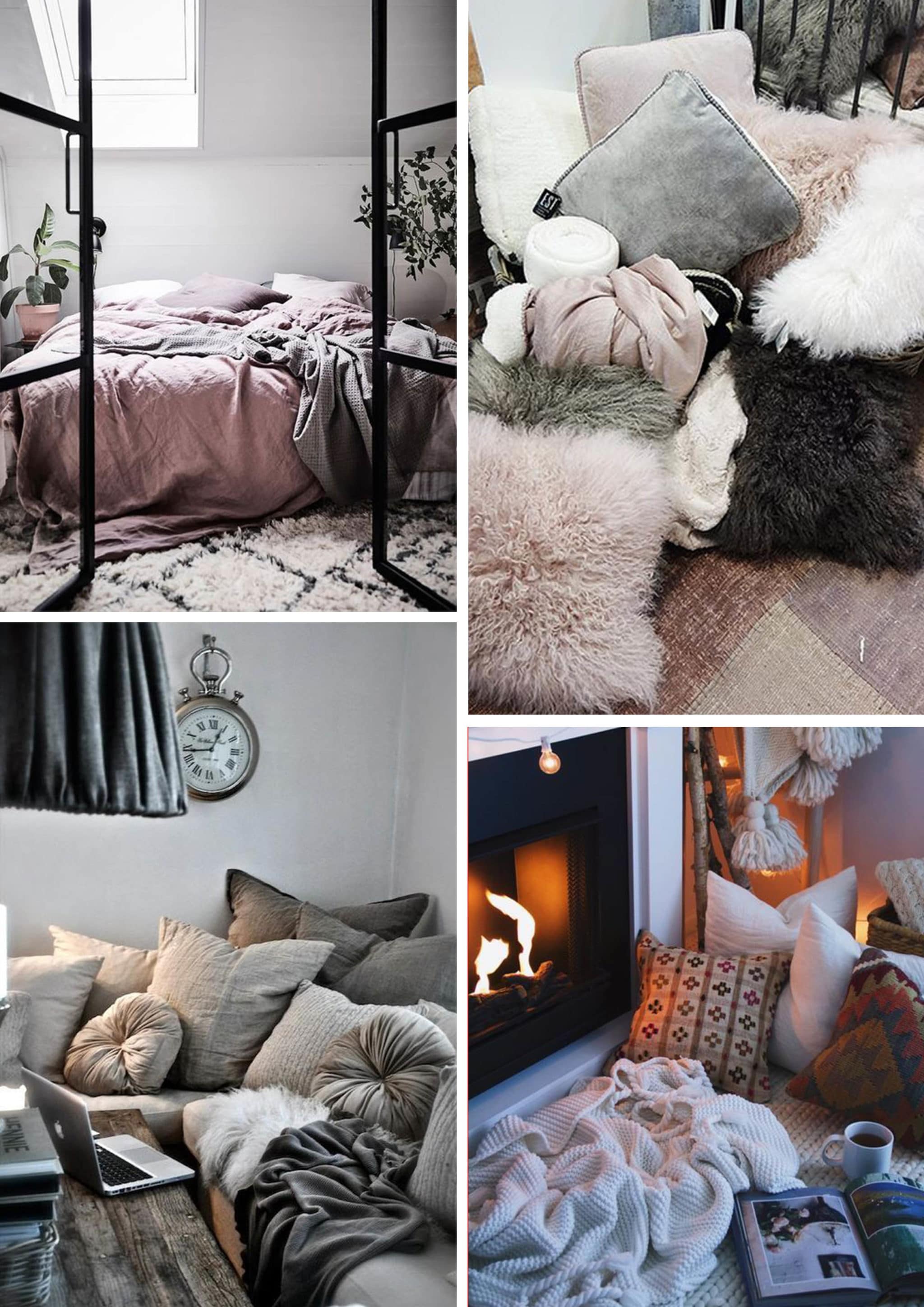 plaids coussins