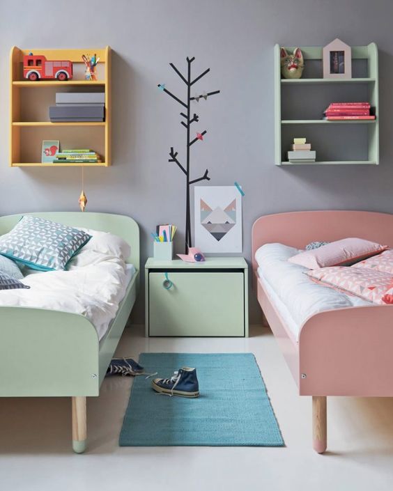 lits jumeaux enfants chambre cogestim