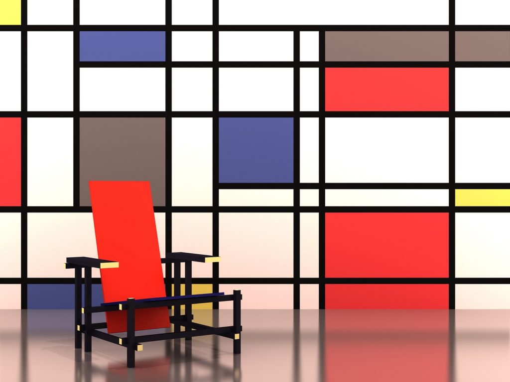 cassina rietveld chair chaise cogestim mondrian de stijl