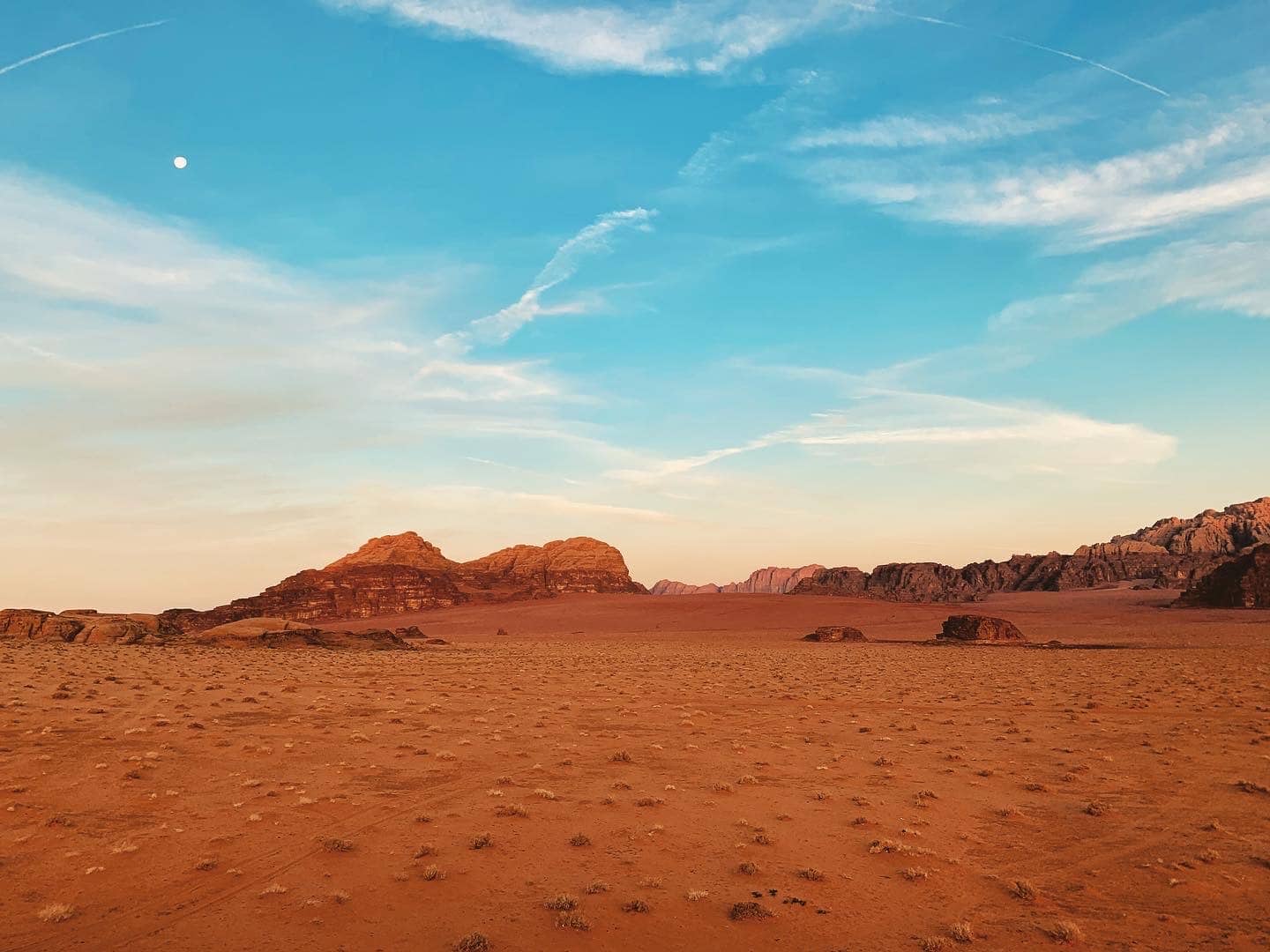 Wadi Rum désert crépuscule jordanie