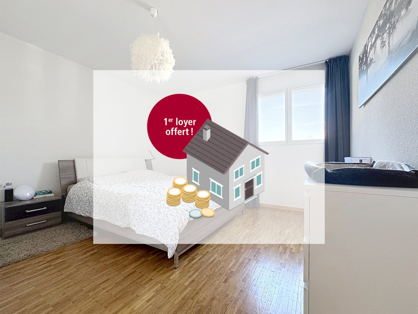 Bel appartement de 3,5 pièces au rez-de-chaussée avec terrasse
