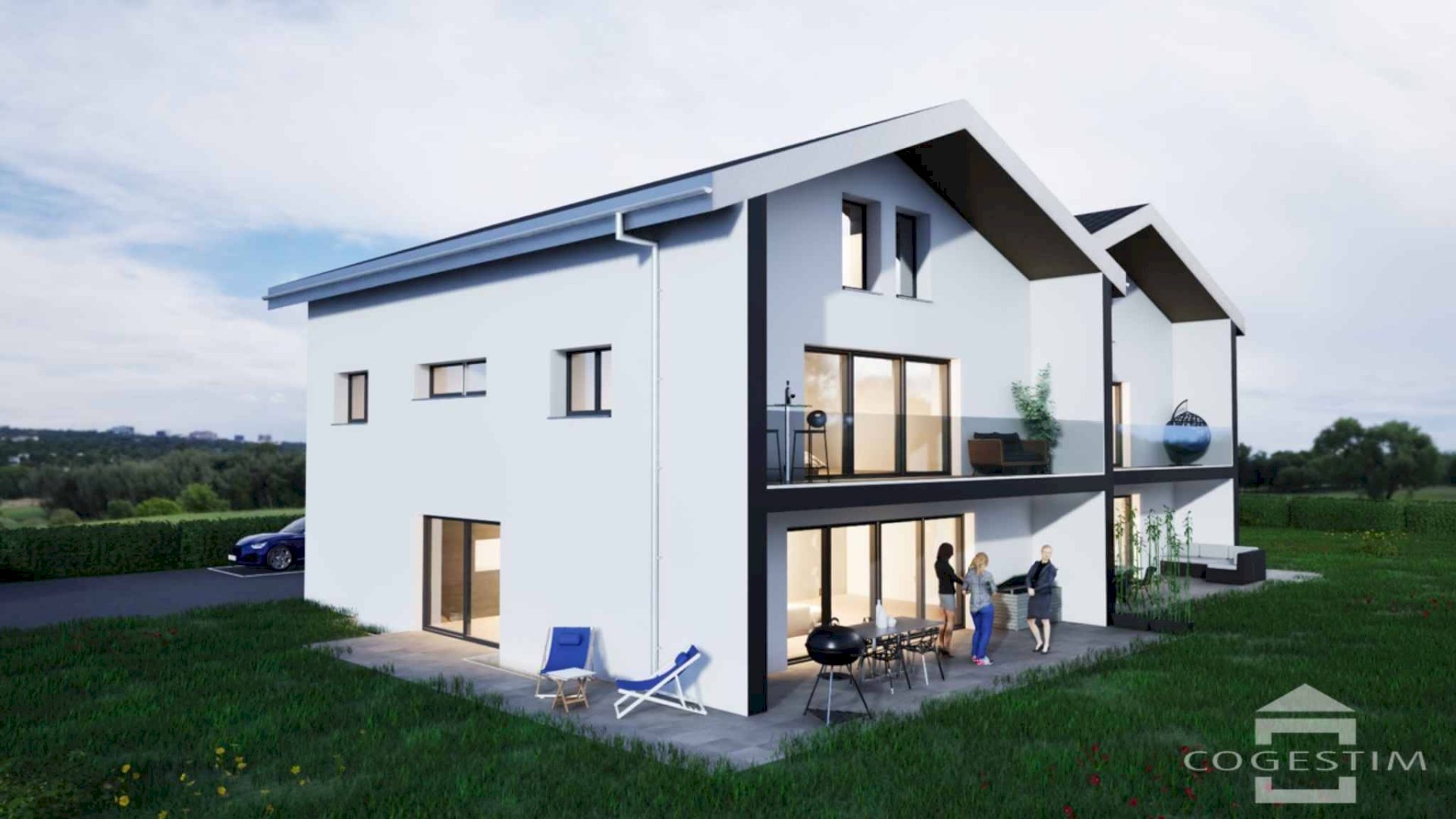 Grande maison mitoyenne
au cœur du village
– Villa B –